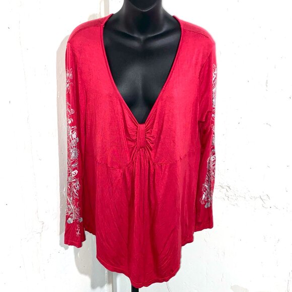 Red and Silver Long Sleeve 3XL - Picture 1 of 9